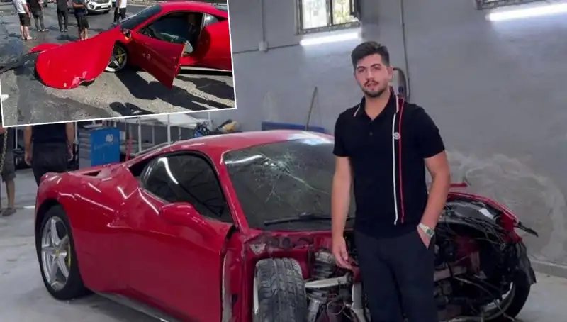 15 Milyonluk Ferrari Hurdaya Döndü: Sahibi Duygusal Paylaşımda Bulundu