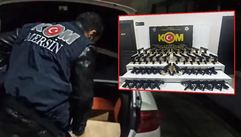 Mersin'de Şaşırtan Operasyon: Otomobil Yerine Silah Deposuna Rağmen